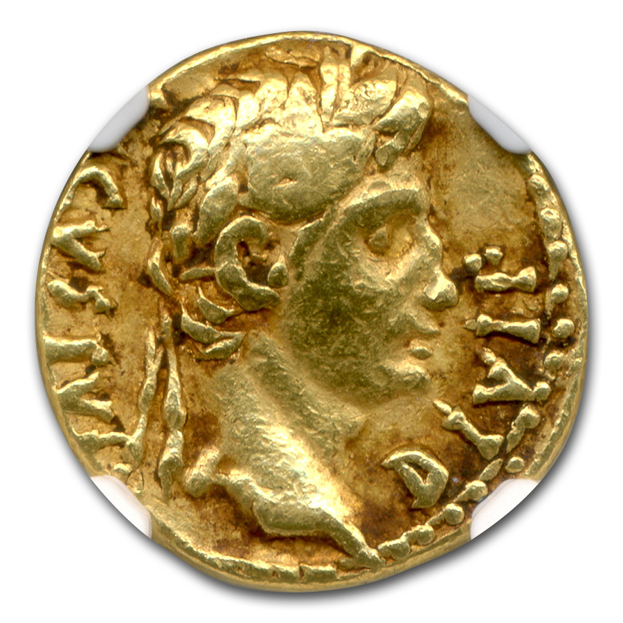 Roman Gold Aureus Emperor Augustus (27 BC - AD 14) VF NGC Coin For Sale ...